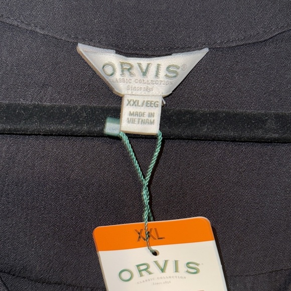 Orvis Button Down Cap Sleeve V-Neck Blouse
Size XXL NWT - Picture 2 of 8
